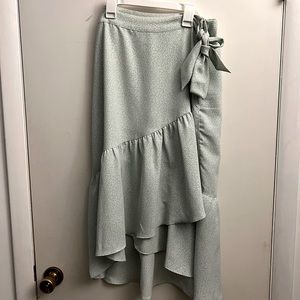 Lauren Conrad green midi skirt